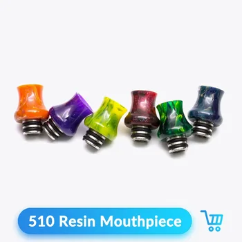 

Quartz Banger 510 Drip Tip Resin Rose Mouthpiece for 510 Thread RDA RTA Atomizer E Cigarettes Vape Accessories vs MTL Drip Tip