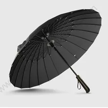 100 см ручной Открытый Анти-гром 24 стекловолокна ребра сплошной цвет бизнес ветрозащитный зонтик водоотталкивающий деревянный автомобильный зонтик