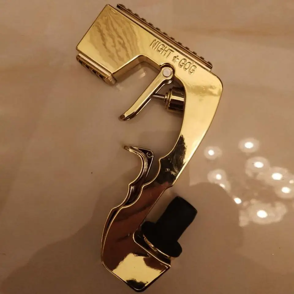 Golden Champagne Wine Dispenser Laser Phone Camera Holder Fountain