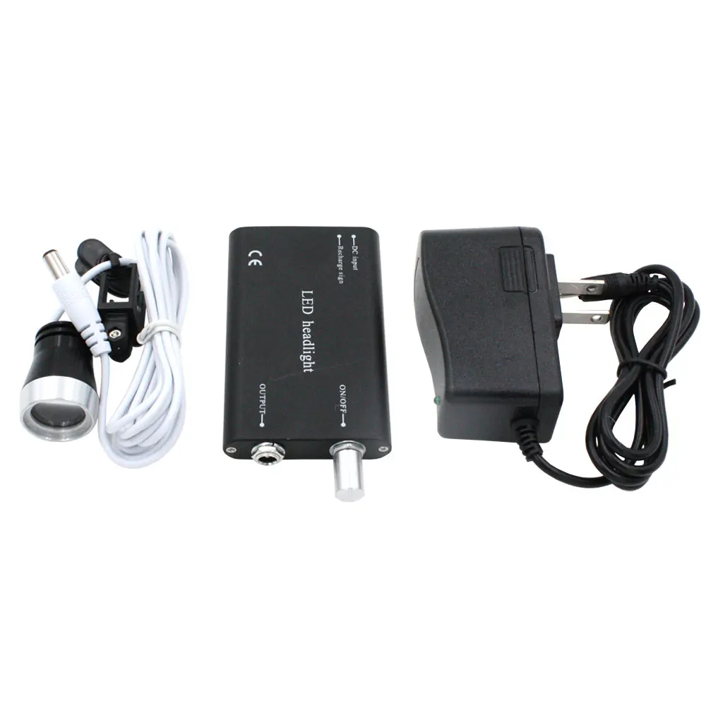 Portable LED Head Light For Dental 3 5X Loupe Binocular Magnifier lens CE FDA