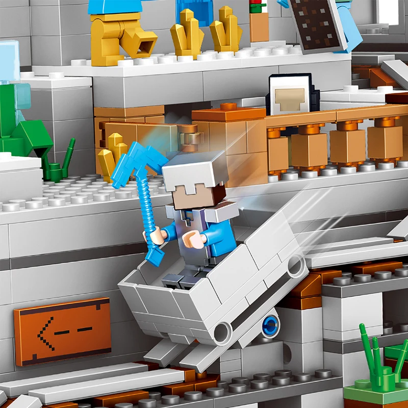 2052 шт. мой мир пещера горного управления совместимые Legoinglys Minecrafted фигурки город