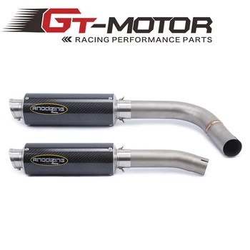 

GT Motor- Motorcycle Link Pipe Stainless Steel carbon fiber Exhaust Muffler Silence Set Link Middle Pipe for YAMAHA R1 2009-2014