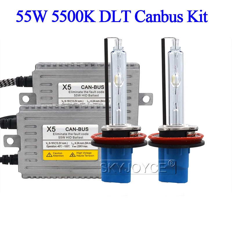 SKYJOYCE 55 Вт DLT Canbus HID балласт комплект AC 12 В без ошибок 5500K Xenon D2H 9012 H1 H11 HB3 HB4 H7|Лампы для