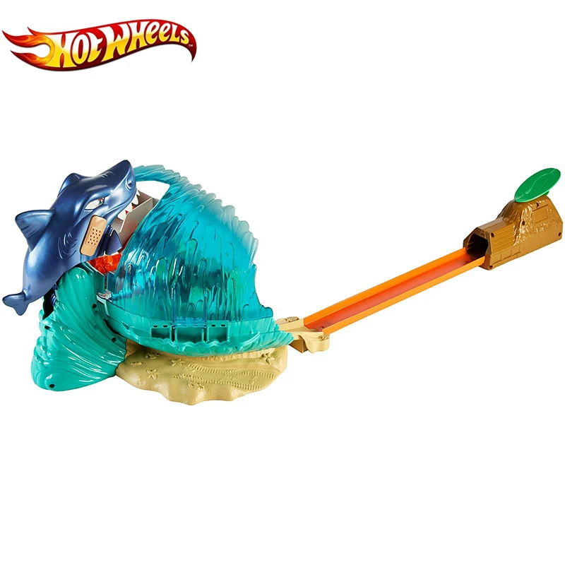 Najtaniej Oryginalne hot wheels Track City Shark Beach Battle zestaw zabawek połącz z akcesoriami Hotwheels Metal na prezent urodzinowy FNB21