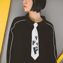 Комический ветер галстук-бабочка женский мультфильм аниме персональный тренд черный белый креативный повседневный Дикий Женский галстук рубашка