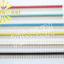 200 шт. x Черные, белые, красные цвет желтый, синий; размеры 34–43 зеленый однорядные 1*40 2,54 мм Мужской штыревой Газа Позолоченный ROHS разъем