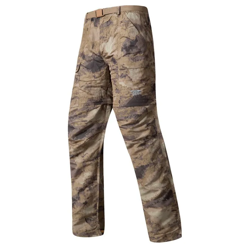 Мужские Съемные рабочие брюки карго Тактические армейские быстросохнущие брюки съемные ножные два части повседневные штаны камуфляжные тренировочные штаны