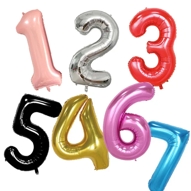 Large 40 Inch Rose Gold Number Balloons For 1st Birthday Party Decor