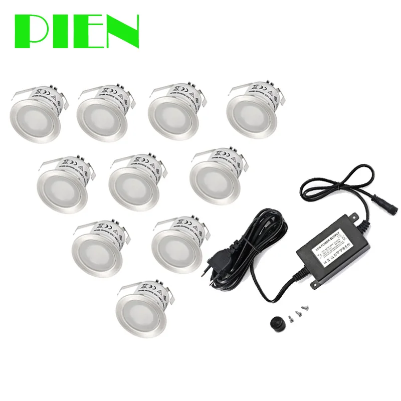 Goede 10 stks 12 v LED Landschap Stap verlichting Outdoor Waterdicht dek licht Rvs Waterdichte IP67 voor Tuin Yard Gratis schip