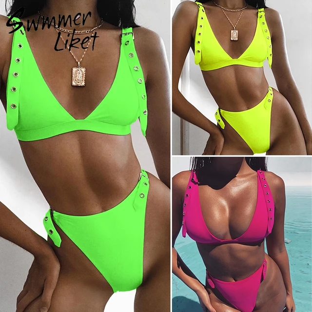 {Excellent|Wonderfull|Very Good|Very Recommended} Buttonhole black swimsuit 2018 adjustable swimwear female Bandage sexy summer beachwear Micro bikini set thong two-piece suit Limited Offers