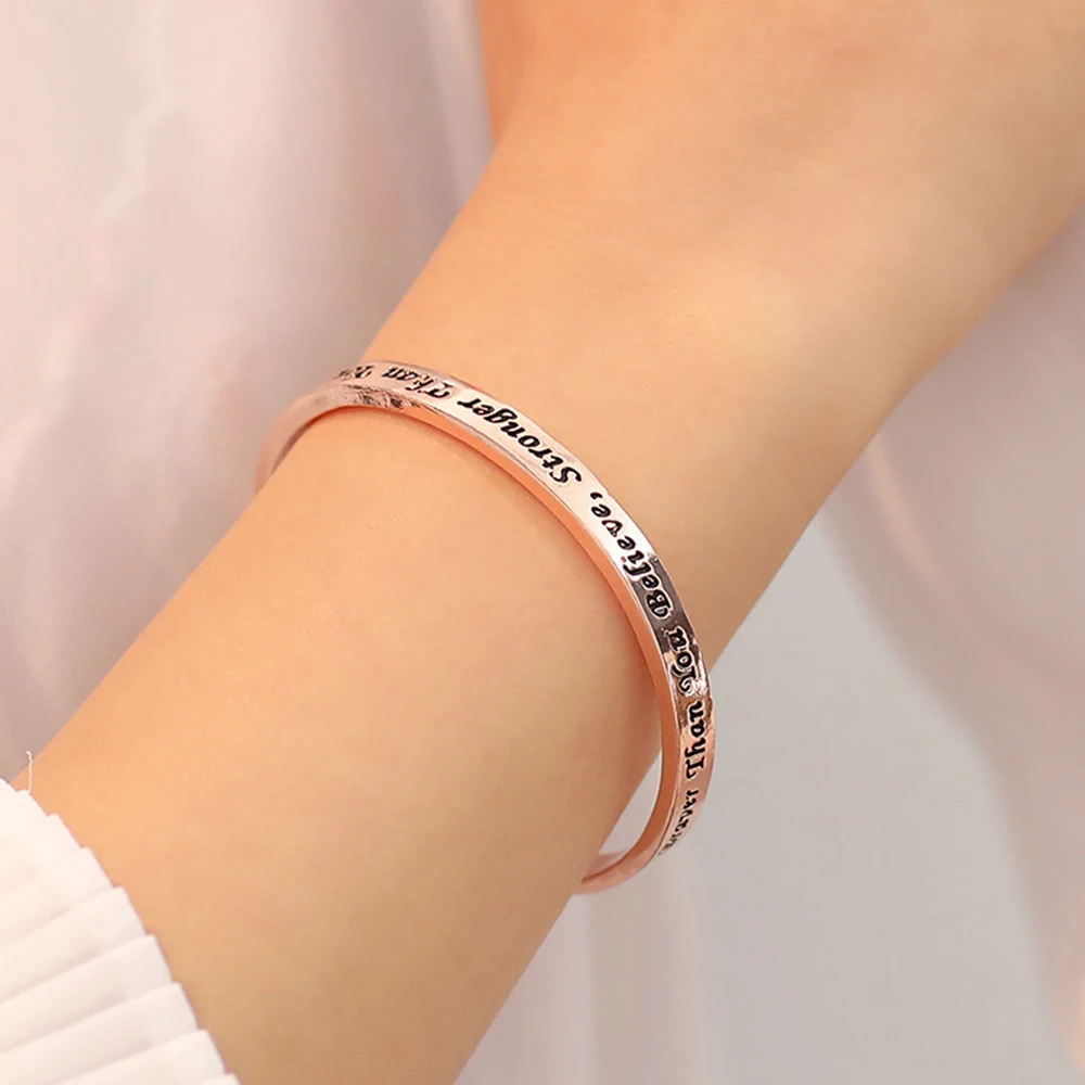 

Fashion accessories metal plating bangles English letter C shape love bracelet open lettering bangle bracelet
