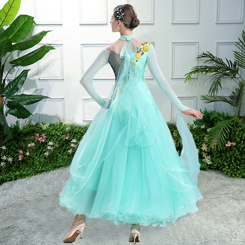 Новое Бальное Платье для современного танца платья для конкурса бальных танцев стандартная одежда для бальных танцев платье для танго MQ293