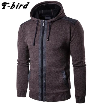

T-bird Men Hoodies Fashion 2017 Brand Winter Clothing Men hoodie Motion Wool Sweatshirt Slim Fit Casual Pullover Men Hoodie 3XL