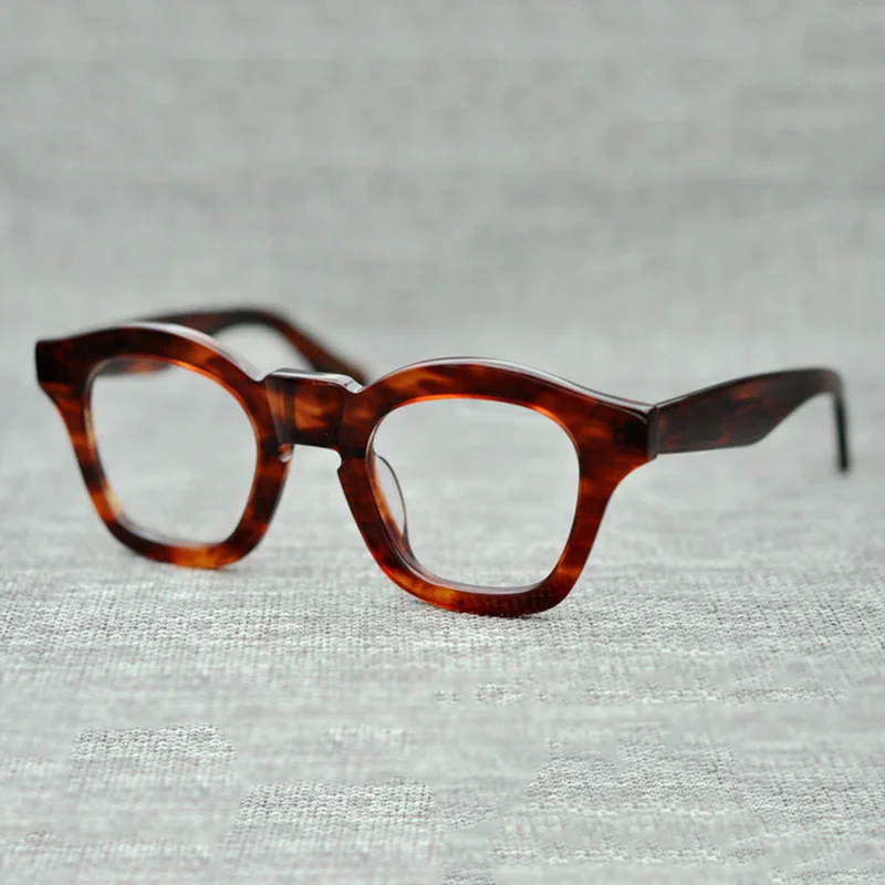 

Vazrobe Brand Glasses Frame Men Women Acetate Eyeglasses Man Thick Rim Tortoise Black Nerd Points for Prescription Optic Lens