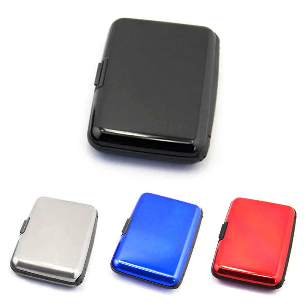 

ID Credit Card Wallet Waterproof Anti-magnetic Metal Cards Aluminum Metal Case Box Business Holder