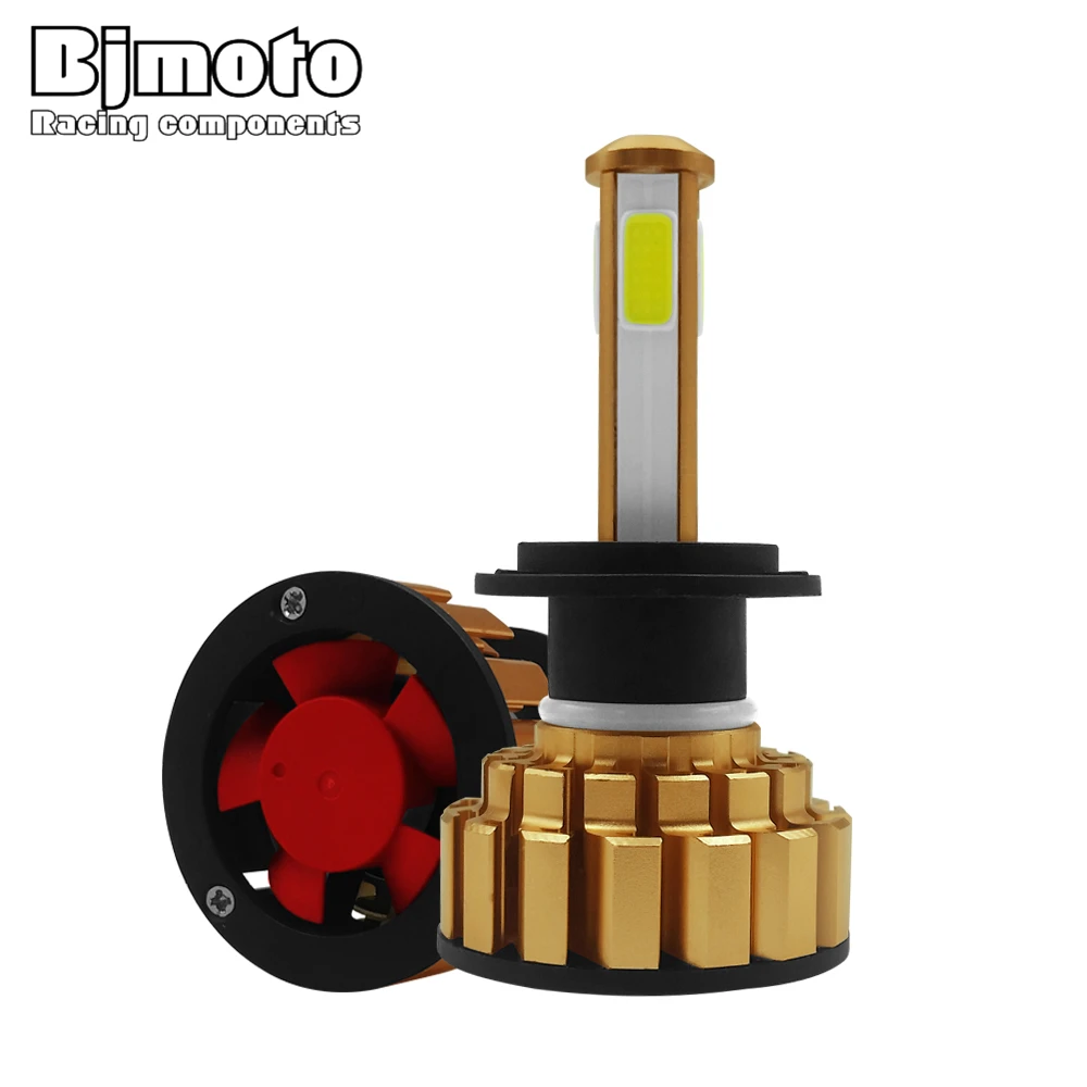 Baratos Accesorios para coche BJMOTO nuevo Kit de faros LED para automóvil G7 80W H11 H4 H7 6000K 8000LM bombillas de luz de faro HI LO
