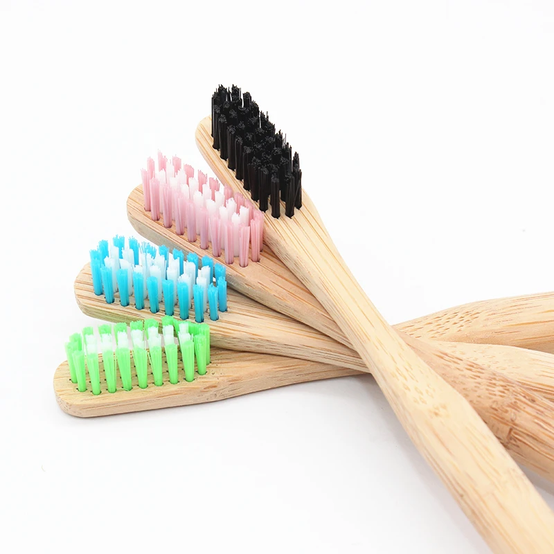 Escova de Dentes Fibra de Madeira Lidar com Baixo Bambu Cerdas Duras Tandenborstel Carbono Ambientalmente Livre Logotipo Personalizado 500 Pçs 6 Cheap Escovas de dentes