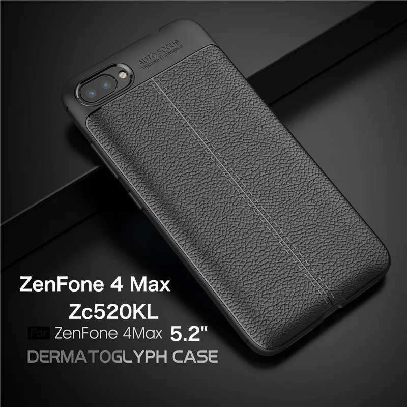 

Zc520KL Case for Asus Zenfone 4 Max ZC520KL 5.2" Drop-Proof Leather Texture Soft Silicone Case on Zenfone 4 Max Pro Zc554KL 5.5"