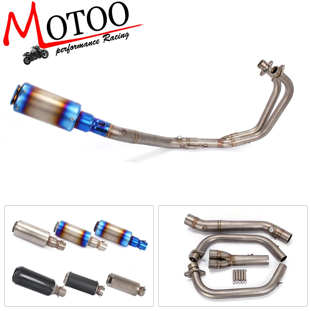 

Motorcycle carbon fiber Exhaust System Muffler End Pipe Connector Link Pipe FOR YAMAHA YZF-R3 R3 MT-03 2015 2016 2017 2018