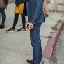 Индивидуальный заказ темно-синие мужские, на свадьбу, на выпускной, костюм к ужину Slim Fit 2 шт. свадебный смокинг Лучший мужской костюм Блейзер masculino