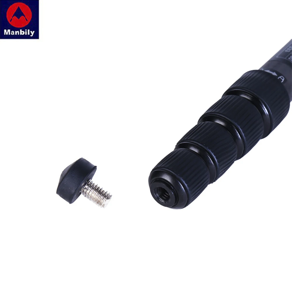 Manbily C-333 Professional Carbon Fiber Portable Travel Monopod Bracket can Stand with Mini Tripod