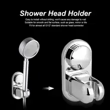 Bathroom Accessories Adjustable Shower Head Holder Stand Suction Holder Wall Mounted Bathroom Shower Rack Bracket shower holder adjustable brass antique bathroom hand held shower bracket adhesive shower head holder wall mounted