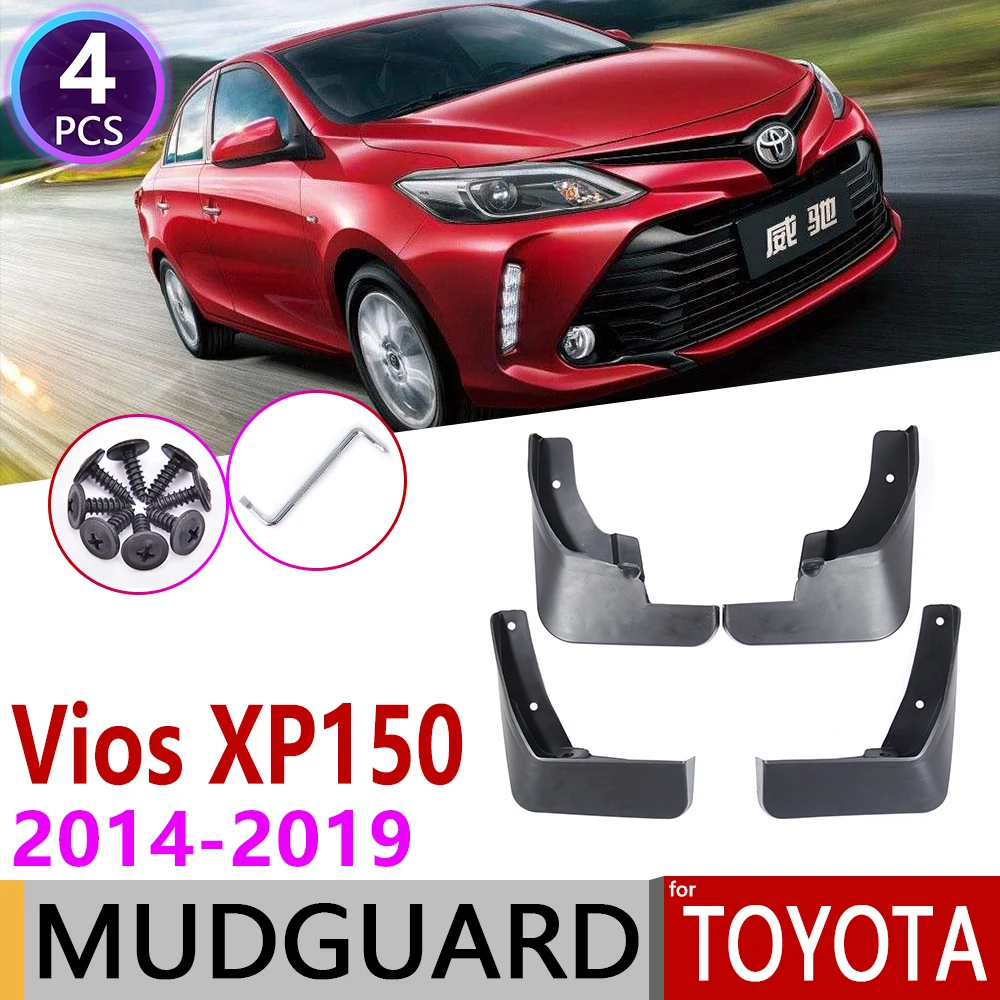 

for Toyota Vios Yaris Sedan 2014~2019 XP150 Mudflap Fender Mudguards Mud Flaps Guard Splash Flap Accessories 2015 2016 2017 2018