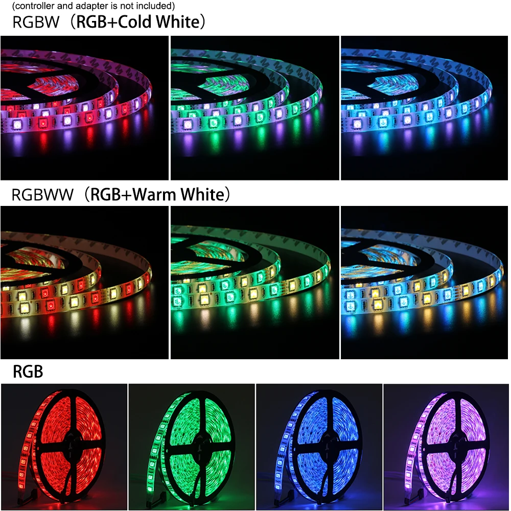 Светодиодная лента 12 в пост. Тока 5050 SMD 60 светодиодов/м 5 м/лот IP20 IP65 гибкая RGB RGBW RGBWW