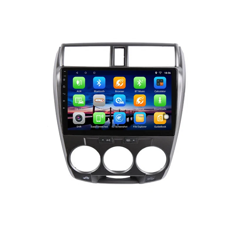 Sale 10"2+32G 2.5D IPS Android 8.1 Car DVD Multimedia Player GPS For Honda CITY 2008 2009 2010 2011 2012 2013 radio stereo navigation 1