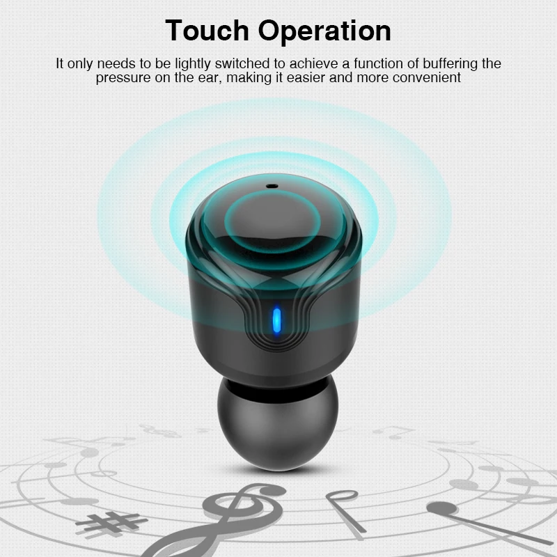 Портативные мини наушники Bluetooth V4.2 беспроводные TWS вкладыши 700 мАч с зарядным