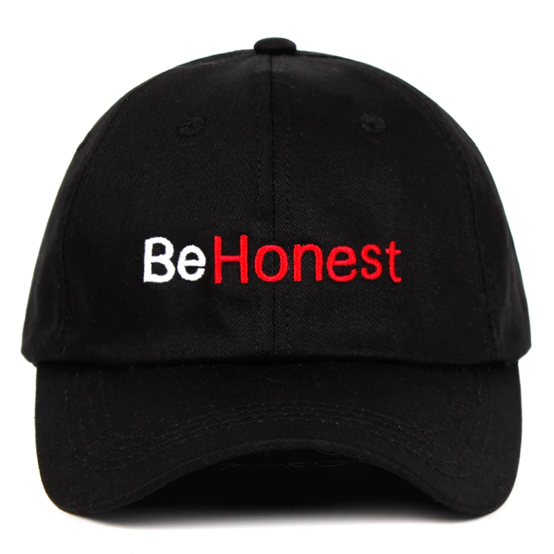 BeHonest шляпа хлопок письмо дизайн вышитые бейсболка для папы быть честным бейсбольная кепка для мужчин и женщин унисекс Прямая поставка
