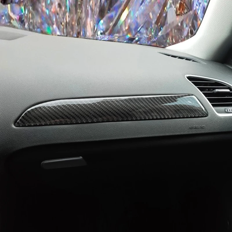 

For Audi A4 B8 2009 2010 2011 2012 2013 2014 2015 2016 Carbon Fiber Left Driver Side Dashboard Decor Cover Sticker Trim