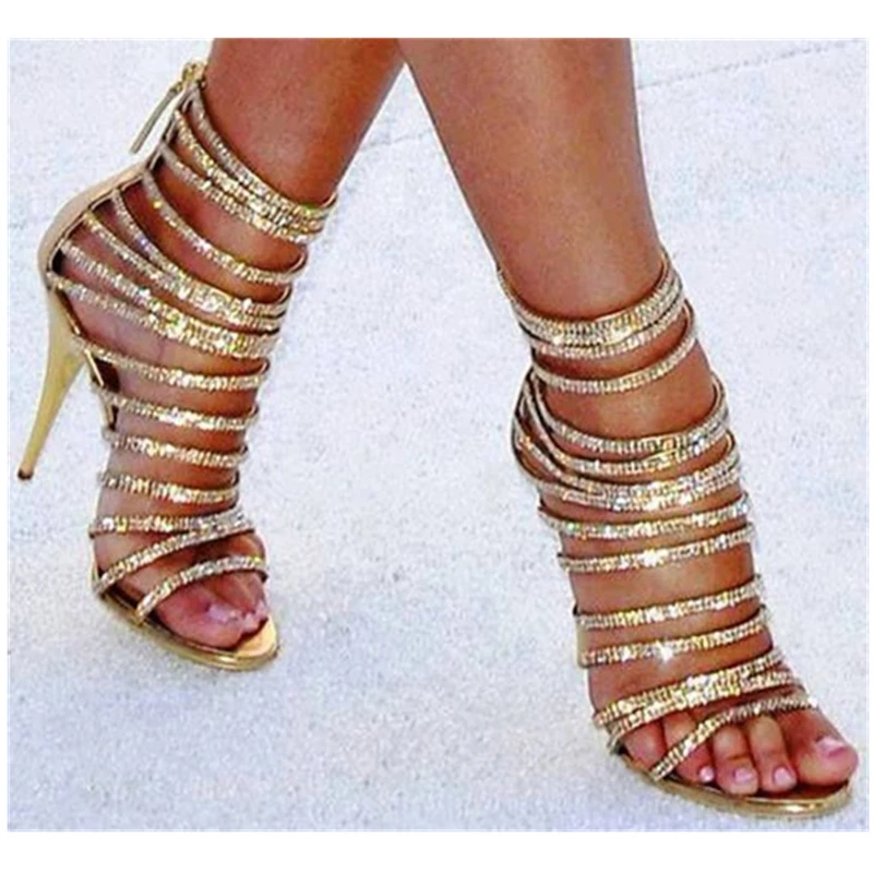 Cheap Strappy Sandals Heels - Boot Hto