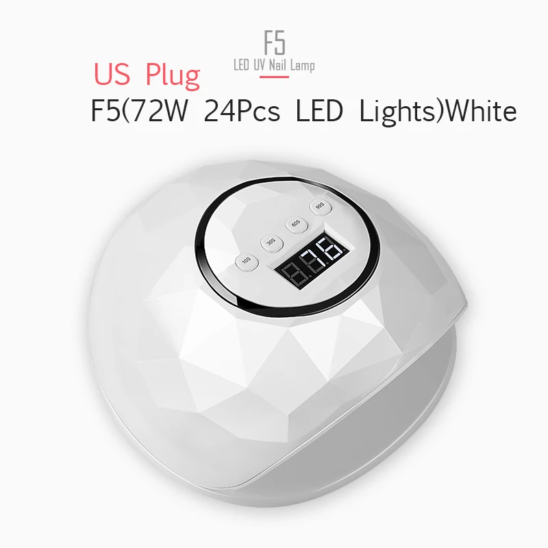 Dreamemo 86 Вт УФ светодиодная лампа для сушки ногтей 39 шт. светодиодный двойной руки лампа для ногтей для отверждения УФ-гель для ногтей с датчиком таймер ЖК-дисплей - Цвет: 72W White US Plug