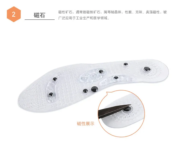 Magnetic Insoles Breathable Silicone Slimming Insole Massage Foot Weight Loss Health Care Anti-fatigue 8 Magnets Shoes Mat Pads (4)