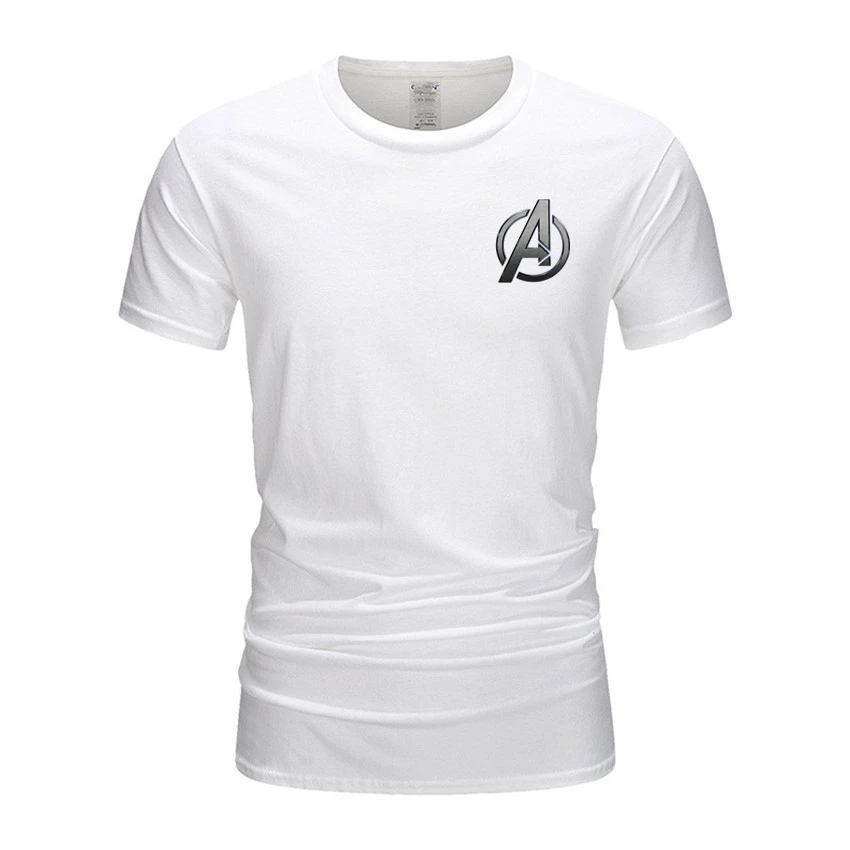 

New Summer MARVEL T Shirts Mens O Round neck Tshirts Male Boys Tops Tees Fitness T-Shirts Slim Print white Wine red Short sleeve