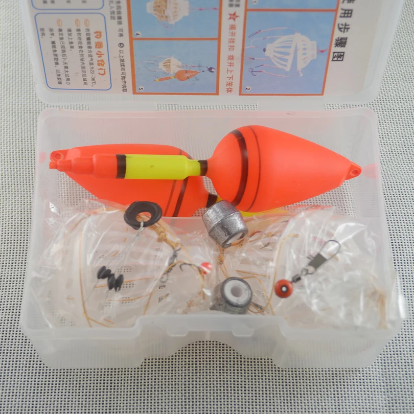 

MNFT 2 Sets In Box Water Monster Silver Carp Bighead Carp(Asia Carp Fishing)Rig Hook Set Head Swivels Lead Weight Fishing Tackle