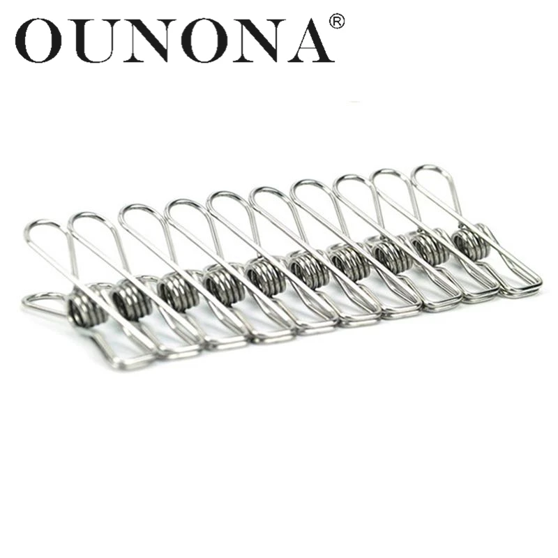 OUNONAStainlessSteelWireClipsMultipurposeHollowHangingClips