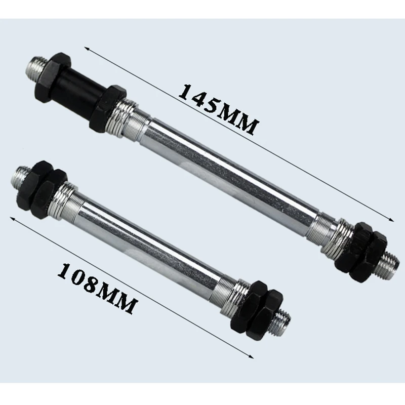 Bicycle Wheel Hub Axle Front Rear Steel Hollow Spindle Shaft Vintage