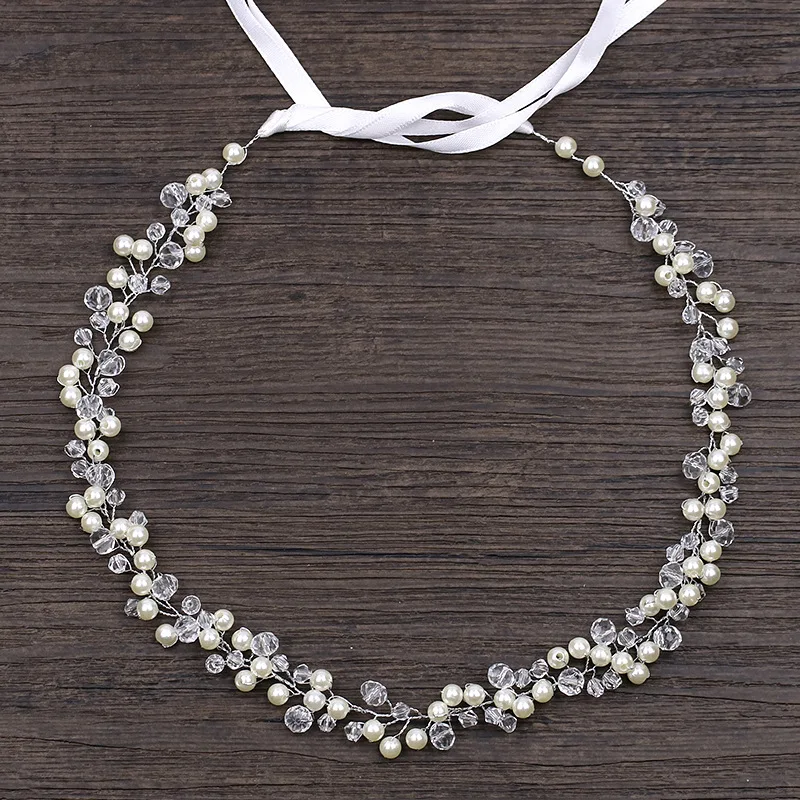 

Hairbands Handmade Headbands Bridal Hair Jewelry Pearl Crystal Wedding Hair Accessories Elegant Hair Ornament Gift to Friends
