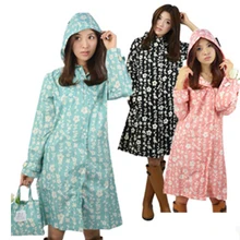 Япония Мода женские тонкие портативный Тур длинный плащ, дождевики burbe rry_ девушки водонепроницаемая одежда цветочный короткий дождевик
