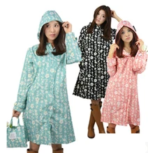 Japan Fashion Womens Thin Portable Tour Long Trench Raincoats burbe rry Girls Waterproof Clothes Floral Outdoor