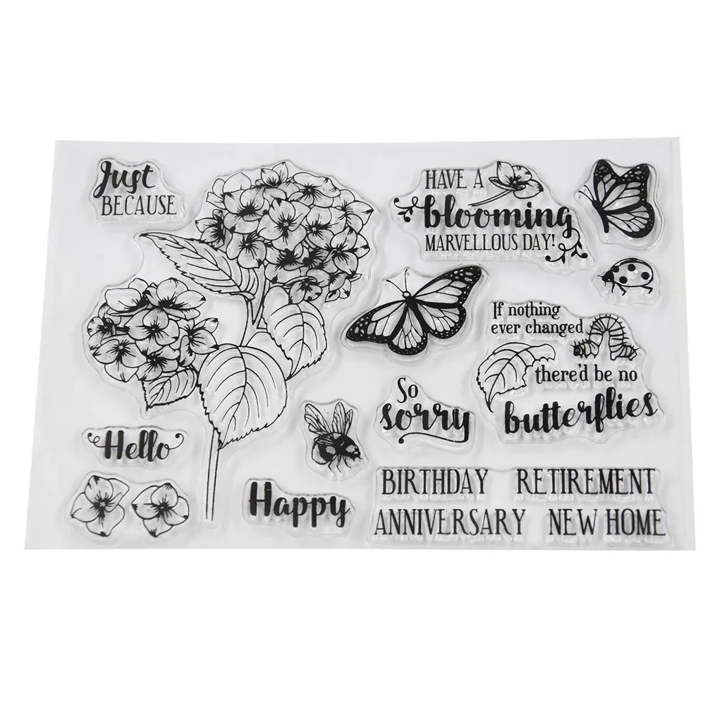 

Stamping Clear Stamps Cards Making Silicone Flower DIY Scrapbook Embossing Album Decor new stamps 2019