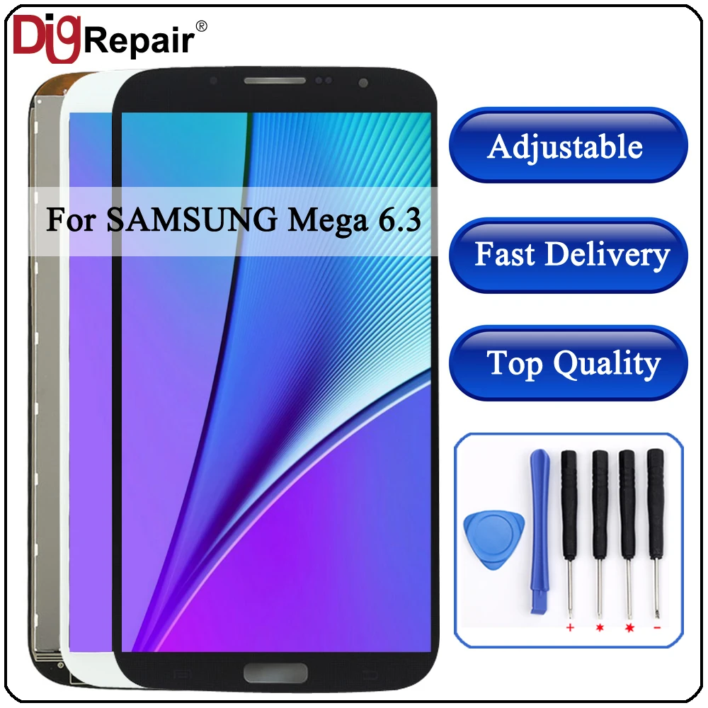 

AAA For SAMSUNG Galaxy Mega 6.3 LCD i9200 i9205 LCD Display Touch Screen Digitizer Parts for Samsung galaxy mega 6.3 Display