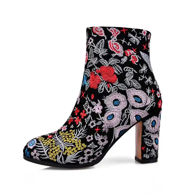 Suede angle boots RIBETRINI 2017 winter colorful c