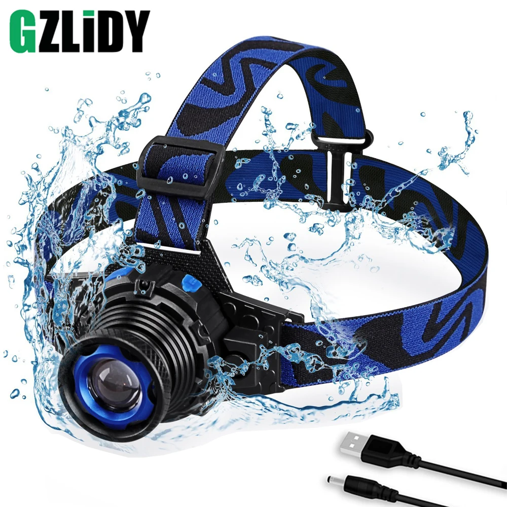 

Cree Q5 LED Frontal Led Headlight HeadLamp Torch Linternas Lampe Flashlight Head lamp Build-In Rechargeable Battery + Charger