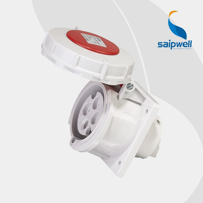 

IP67 4P 32A 85*75mm International Standard Panel Mounted Straight Socket / Waterproof Concealed Industrial Socket ( SP-234)