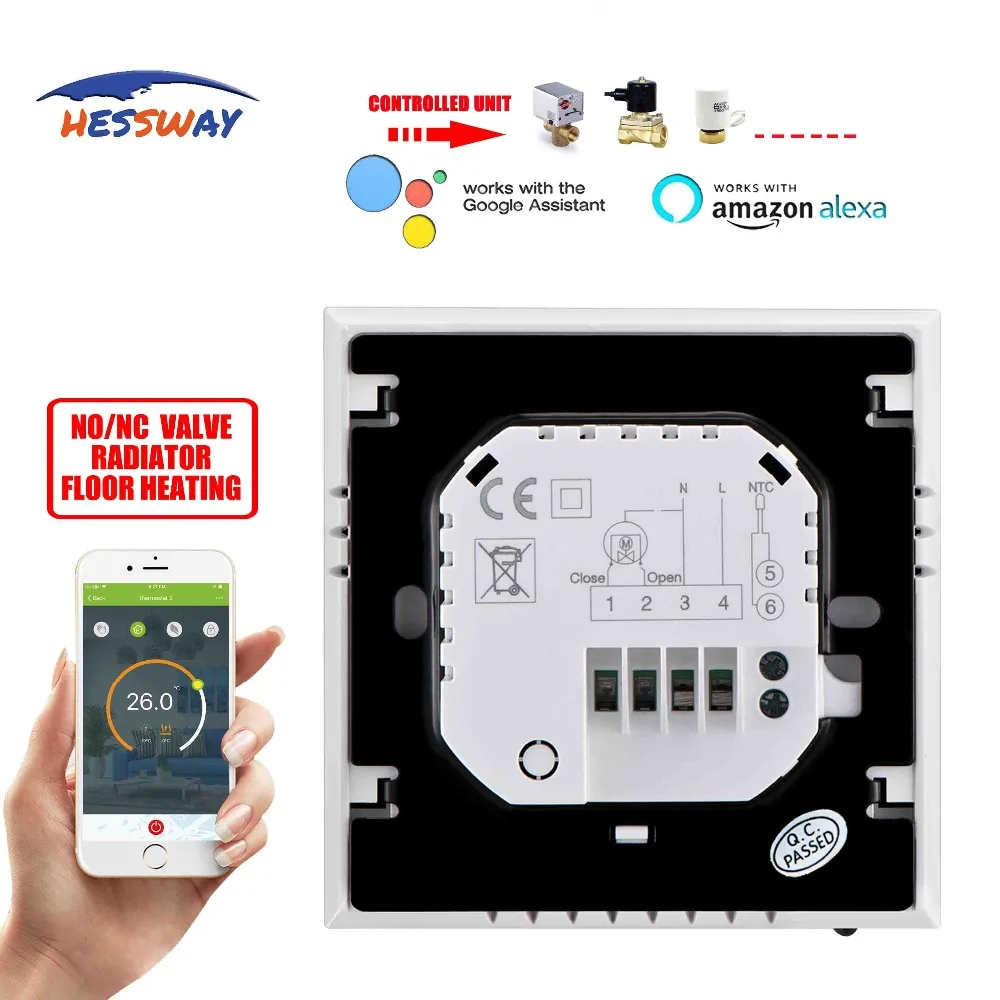 HESSWAY 85 240VAC 3A туя приложение дистанционного управления температурой smart термостат