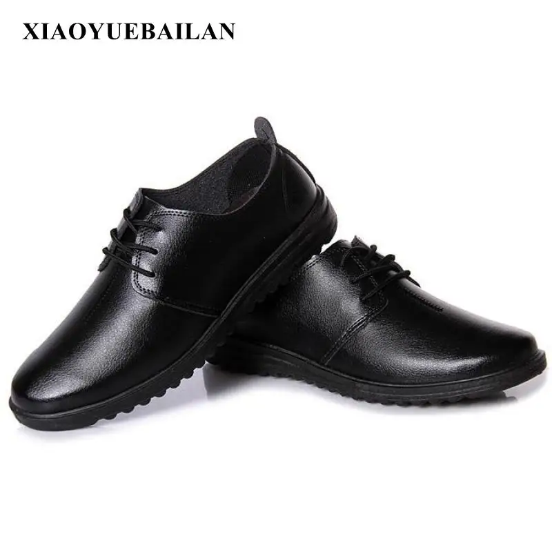 

Four Seasons New Style Men's Casual Leather Shoes, Black Business Affairs, Low Shoe, Light Bottom Hotel, Daily Work Shoes