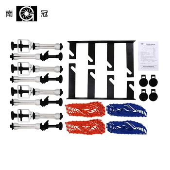 

Photography 4 Roller Wall Mounting Manual Background Support System:Four-fold hooks+Expand bars+Chains+Clamp NG-4W CD50Y